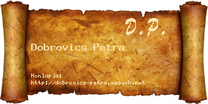 Dobrovics Petra névjegykártya
