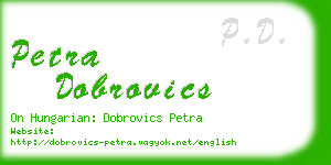 petra dobrovics business card